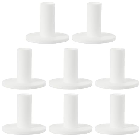 PATIKIL tee De Golf De Goma, Paquete De 8, 1.7 Pulgadas, Soportes De Práctica De Golf, tee para Campo De Práctica, Soporte De Bola De Golf Estable, Alfombra De Golf, Blanco
