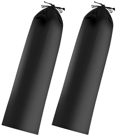 2 x Aufbewahrungstasche mit Kordelzug – Tragetasche für lange Wanderstöcke, wasserdicht, schnell trocknend, Nylon-Polyester-Tasche für Zeltstangen, Stative, 21 x 60 cm, tragbarer Outdoor-Organizer für