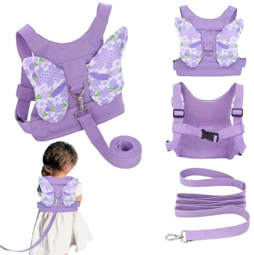 Baby Reins, Toddler Reins for Walking 1-3 Years, Purple Toddler Reins, Adjustable Toddler Harness for Toddlers Girls and Boys