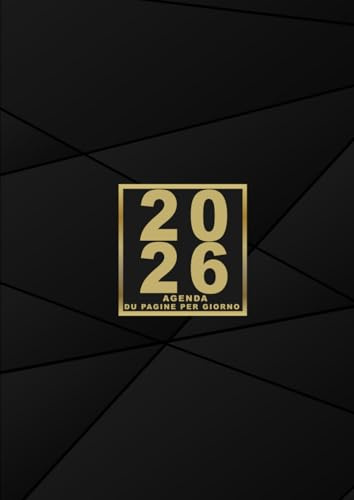 Agenda 2026 due pagine per giorno: 12 mesi italiano da gennaio a dicembre ,con orario | grande formato a4
