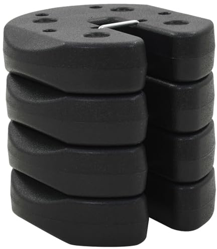 Gecheer Pavillon-Gewichte 4 STK. Schwarz 220x50 mm Beton Gartenpavillon Partyzelt für Garten Strand Familien Festivals Grillfreunde