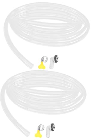 iplusmile 2 Set Tubicino Scarico Condensa Condizionatore Piedi Tubo Acqua Scarico Condensatore Kit per Unità Finestra e Split Installazione Facile e Duratura