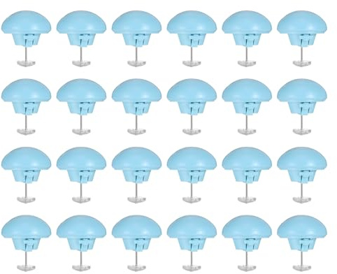 uxcell 20Pcs Duvet Pin Duvet Clips, Mushroom Cotton Quilt Cover Pin Clips Comforter Button Fastener for Quilts Blanket Cushions Curtains, Sky Blue