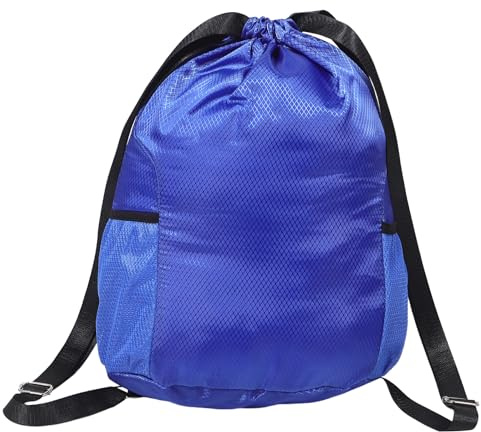 Sosoport Basketball Sportrucksack mit Kordelzug Großer Blau Verlaufender Turnbeutel aus Abriebfestem Material Leichter Unisex Trainings und Sportrucksack für Jungen und Männer