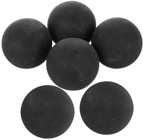 CORHAD 6 Palline da Squash in Gomma Nera Professionali per Allenamento di Reazione, Palline da Racquetball Rimbalzanti, per Giochi Ricreativi Indoor e Outdoor