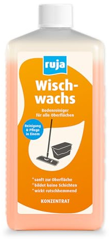 ruja Wischwachs 1 Liter | Wischpflege für alle Böden wie Parkett, Kork, Laminat, PVC, Linoleum und Steinböden