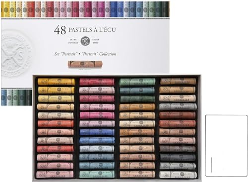 Sennelier Dry Pastel Set 48 Pastellfarben Pastell Extra Fine - Portrait and 1 Postcard