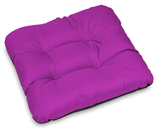 SuperKissen24. Coussin pour Chaise, Siège, Banc de Jardin, Canapé - Lot de 8 Coussins 45x45 cm - Bain de Soleil - Intérieur/Extérieur – imperméable - Fuchsia