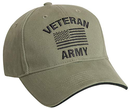 Rothco Vintage Low Profile Cap - Army Veteran, Olive Drab