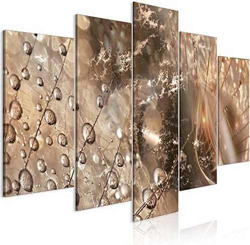 murando - Akustikbild Pusteblume 5 tlg Bilder Akustikschaum Schallschutz Wand Deko Kunst Akustikpaneele Wandpaneele Schalldämmung Wandbild Schallabsorber Akustikplatten Natur Sepia b-A-10286-b-a