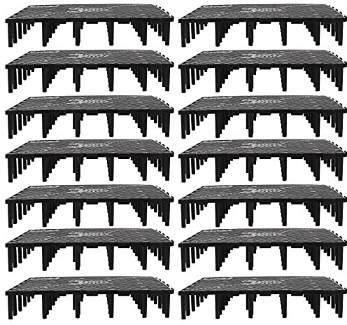 ULTECHNOVO Black Serving Tray White Serving Tray Fish Tank Filter Board Aquarium Bottom Grid Fish Tank Bottom Filter Plate PVC Splicing Clapboard (20pcs) Black Serving Tray Fish Tank Gravel