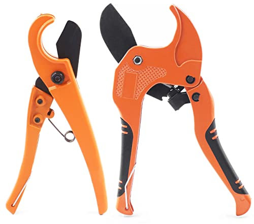 Glarks 2 Stück Ratschen-Typ Rohr- und Rohrschneider mit PEX-Rohrschneider-Set, PVC, Aluminium-Kunststoff-Schläuchen und Rohren