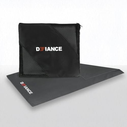 DEFIANCE - Charcoal Grey Microfibre Sports Towel With Net Storage Bag 80cm x 40cm Compact, Lightweight, Super Absorbent With Ultra Fast Drying, Perfect For The Gym, Camping, Beach, Yoga, And Hiking