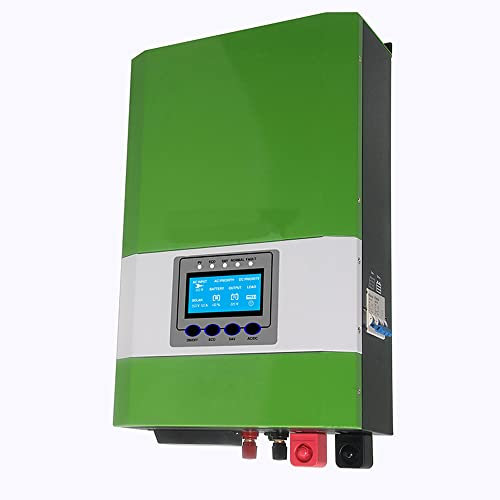 Genway 2000 W / 2500 VA Solar-Hybrid-Wechselrichter, DC 12 V, 24 V auf 220 V, 230 V, reiner Sinus-Wechselrichter mit Solar-Ladegerät MPPT, 50 A, automatischer Neustart, Kurzschlussschutz