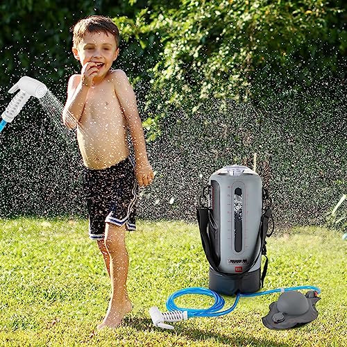 Solar Dusche Tasche Campingdusche Solardusche Gartendusche mit tragbarer Duschpumpe 3 Gallonen, 12L tragbare und Abnehmbarem Schlauch Duschen Beutel Showerfür Camping Strand Wandern Reise
