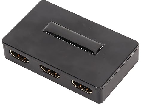 1 in 2 Out HDMI Splitter, 4K HDMI Splitter för Dual Monitors Duplicate, Mirror, 1x2 HDMI Splitter 1 Till 2 Förstärkare för Datorer, för DVD-spelare, för etc.