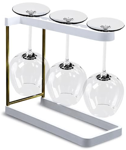 HAPPY SINKS Pascal Charmolu - Portabicchieri da vino per lavastoviglie, 3 capacità, supporto per bicchieri da vino da tavolo/bancone