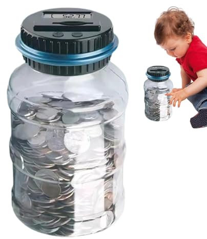 Spardose, Spardose für Erwachsene - Automatisch zählendes Sparglas | Großartiger Münzzähler, Bank-Geldzählglas, Münzspartopf-Behälter