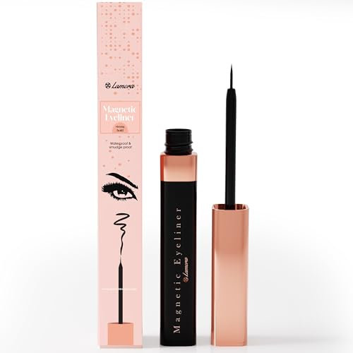 Eye Liner Magnétique Noir pour Faux Cils Magnétiques - Tenue Forte, Look Naturel, Longue Durée, Eyeliner Liquide Magnétique Imperméable - Compatible avec Tous les Kits de Cils Magnétiques