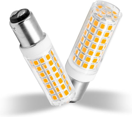 B15D LED 7W Dimmbar Ersatz für Osram Halolux Ceram 75W B15D Halogenlampe, Kein Flackern, 230V, 700 Lumen, Warmweiß 3000K, 360°Abstrahlwinkel, 2er Pack