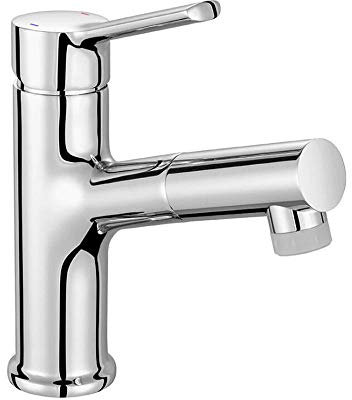 Waschbecken-Mischbatterie, herausziehbarer Waschbecken-Wasserhahn, Toilette, Unterbauwaschbecken, Einloch-Waschbecken, Warm- und Kaltwasserhahn, drehbarer Badezimmer-Wasserhahn