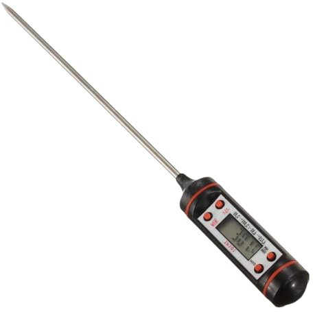 Quailitas Digital Probe Food Thermometer Meat Thermometer LCD Screen Instant Read Probe for Cooking, BBQ, Water, Meat, Milk Thermometer Temperature of food in an Air Fryer