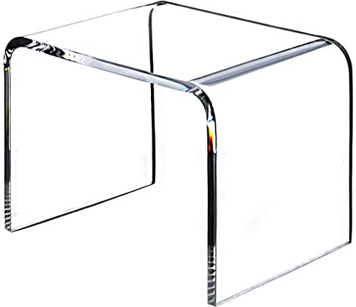 Espositore in acrilico alzata in plastica trasparente, sgabello per mostre, vetrina, tavolino da tè, design di lusso per bagno, tatami, scarpiera, sgabello spesso e semplice
