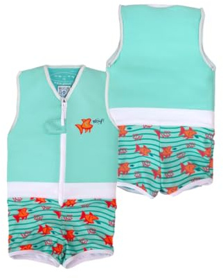 PLOUF Piranha Boys Girls Swimming Trunks Swimming Trunks Swim Suit Float Suit Comfortable Swimming Safety Learning Swimming Vest
