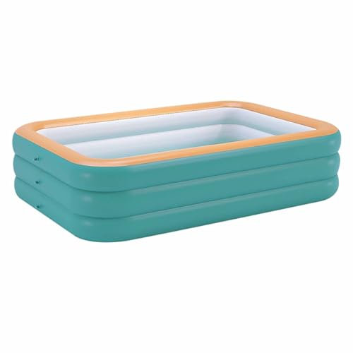 Grande piscine gonflable rectangulaire, piscine gonflable pour adultes et enfants, piscine familiale, matériau épais en PVC, piscines gonflables extérieures, piscine de jardin extérieur intérieur(210