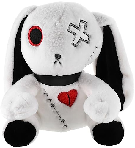 WOONEKY Kuscheliges Halloween Plüschtier Hase Leichte Weiches Stofftier Osterhasen Dekoration Lustiges und Wohnaccessoire für Sofa und Kinderzimmer