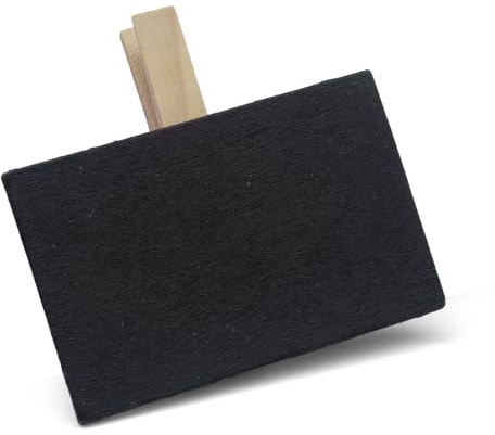 Summer-Ray Set of 10 Mini Clip-on Chalkboard – Reusable Blackboard Labels for Table Numbers, Plant Markers, Food Signs, Wedding & Party Decorations