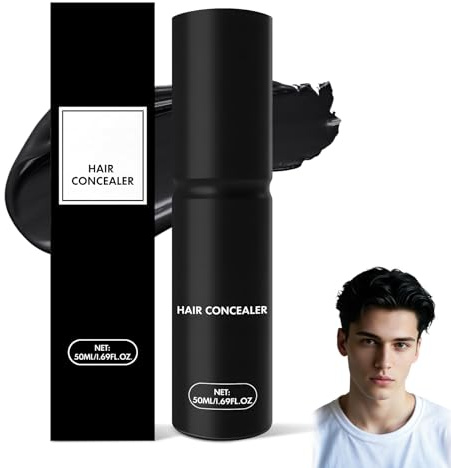 Tiveno Haar-Abdeckcreme, Natürliche Ansatz-Creme, 50ml Scalp Concealer, Haaransatz Abdeckung füller creme, Wasserfest, Langanhaltender, für voller aussehendes Haar (Schwarz)
