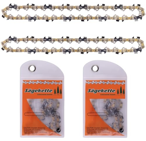DIY-24H | 2 Sägeketten für 45cm Schiene, 1,3mm 3/8 62 TG Vollmeißel kompatibel mit Scheppach CSE2700 (CSE 2700)