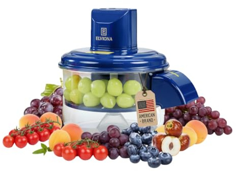 ELVIONA Automatic Grape Peeler Machine – Powerful Electric Garlic & Cherry Tomato Peeler, Cordless Vegetable Skin Remover for Small Fruits, Fast, Easy & Effortless Peeling for Home Kitchen