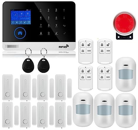 WiFi-larmsystem For Heminbrottstjuvssäkerhet Smart House-appkontroll 433MHz Trådlöst Med Rörelsesensorkamera Komplett Larmsystem(W2B Bundle 8)