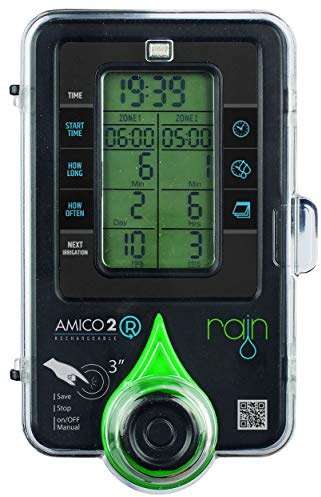 Rain Amico Wiederaufladbarer, digitaler Dual-Port-Timer