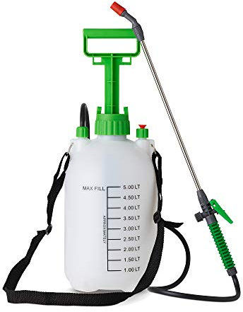 SA Products Pump Action Pressure Sprayer - Weed Killer Sprayer Pump for Fertiliser, Pesticides, Fungicides, Cleaning - Garden Sprayer with Plastic Lance & Carry Strap - Water Spray Bottles - (5 Litre)
