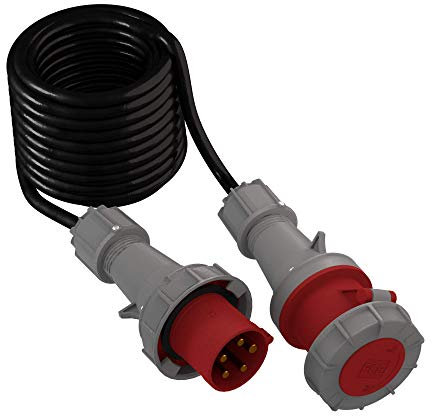 CEE Verlängerungskabel Kabel 400V 63A IP67 wasserdicht Starkstromkabel 5x10mm2 Doktorvolt® 5m