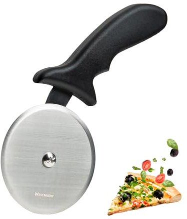 Westmark Profi-Pizzaschneider/XXL-Pizzaroller, Klingenmaß: ø 10 cm, Länge: 23 cm, Rostfreier Edelstahl/Kunststoff, Master Line, Schwarz/Silber, 13282270