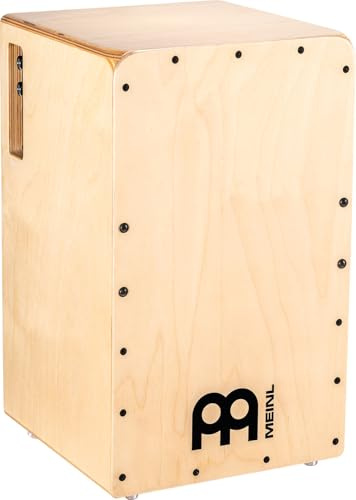 Meinl Percussion Pickup Woodcraft Cajon - Große Trommelkiste mit Tonabnehmer, Snare und Bass Sound - Schlagfläche Baltische Birke (PWC100B) | mit Cajon-Saiten, 3 Tonabnehmer, 11,75 x 19,75 x 11,75 Zoll, Baltische Birke