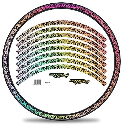Finest Folia 16-teiliges Set Felgenrandaufkleber Sticker für Fahrrad Felgen im Camouflage Design Komplett Set für 27 29 für Ebike Rennrad Mountainbike MTB Laufrad