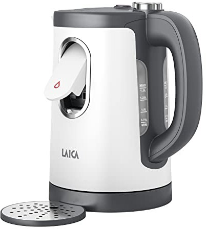 LAICA Dual Flo Electric Kettle - One-Cup Fast Boil Hot Water Dispenser - 1.5L Capacity - Hot Drinks in less than 60 seconds
