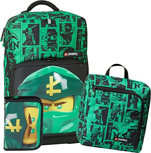 LEGO Schulranzenset JOHANSEN Optimo Plus NINJAGO Green, 3-tlg. (2022)