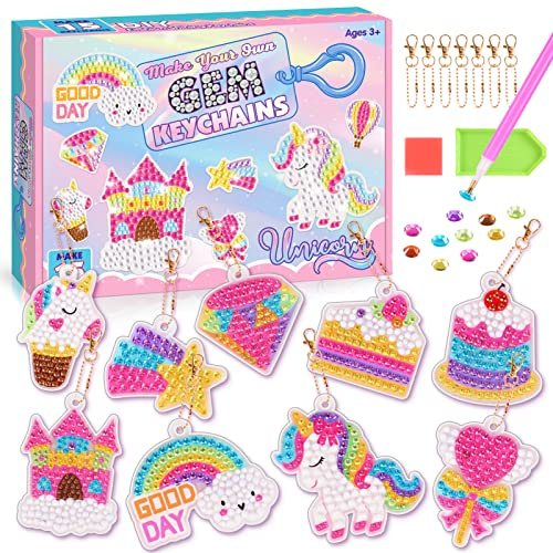 Jinxful Geschenk Mädchen 5 6 7 8 9 10 Jahre, Diamond Painting Kinder Set Einhorn Spielzeug ab 5-12 Jahre Mädchen Geschenk Junge DIY Kinderspielzeug Geburtstagsgeschenk