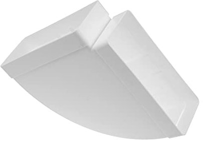 Repa Market 220 x 90/220 x 90 mm Curva per Ventilazione 90° Gomito Piatto ABS Bianco - Rettangolare Aria Aspirazione Scarico Cappa per Cucina, Bagno - Aerazione Rettangolari Canalina, Tubo