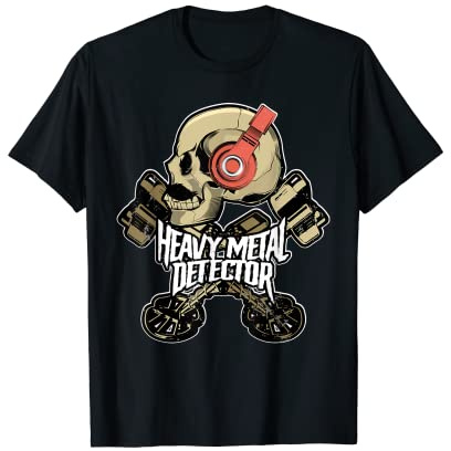 Detector de metales con diseño de calavera Camiseta