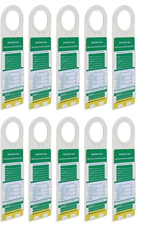 Scaffold Tag, 10PCS ABS Locking Caution Maintenance Sign Tag for Electric Chemical Industrial Security