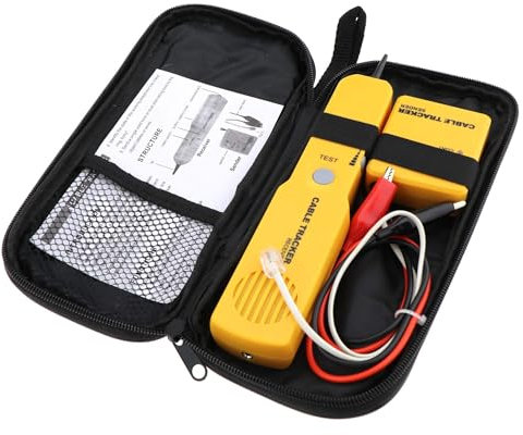 ieron Network Cable Tester, Wire Tracker Network Tester Kit to Test Circuit Continuity for Network, RJ11 Plug&Alligator Clips, Telephone Line, Cable Finder Tone Generator Probe Tracer