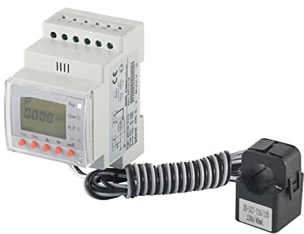 WEIJICUI Compteur Electrique, 45~65Hz Din Rail CT apparié 120A monophasé Compteur d'énergie Intelligent Solaire PV Moniteur de Puissance de Reflux bidirectionnel onduleur Correspondant