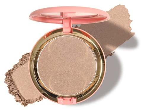 Bronzer Powder, Creamy & Highly Pigmented Formula, Long Wearing Bronzing Powder for a sun-kissed complexion, Vegan & cruelty-free(Light Bronzer)